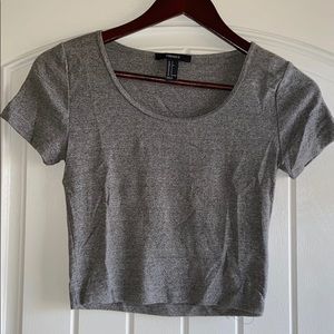 Grey crop top